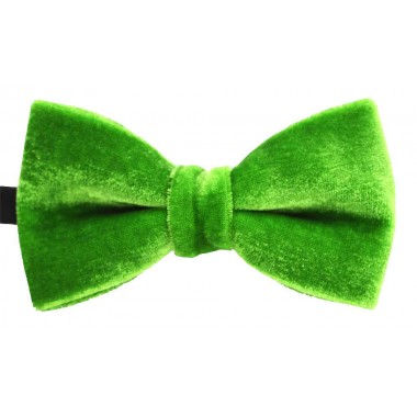 Papion din catifea de culoare verde mar, clasic 